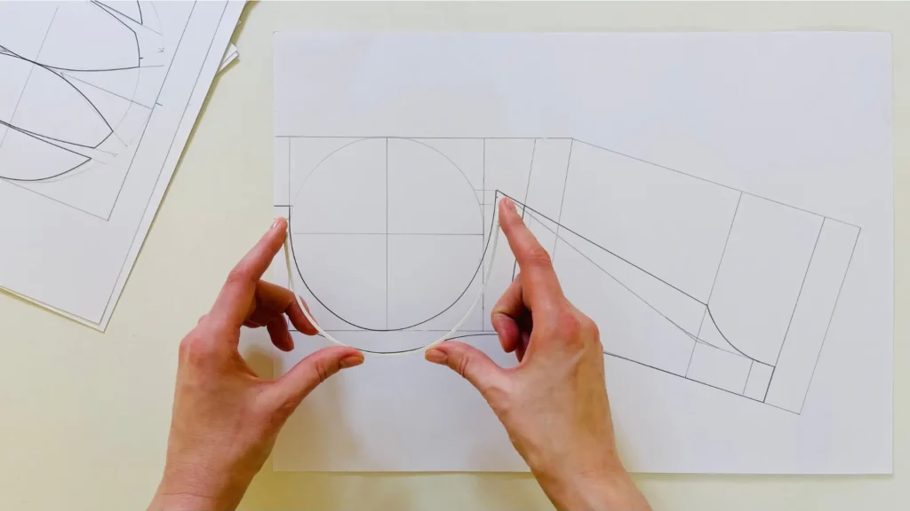 Bra band pattern drafting