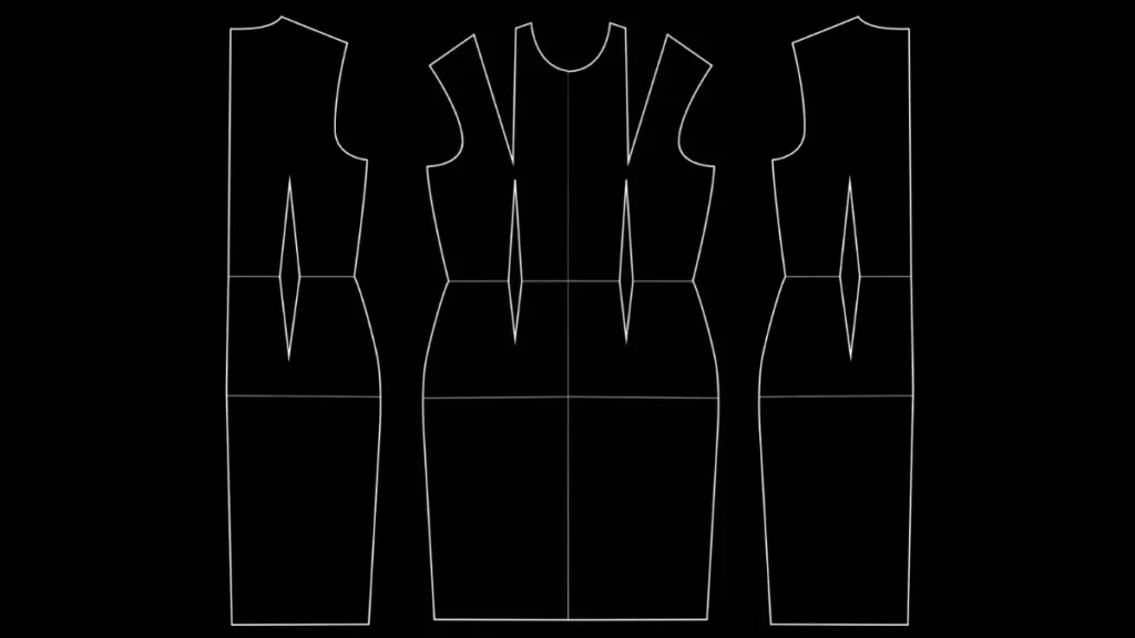 Dress block pattern (scale 2.5)