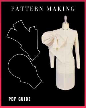 Pattern making PDF guide: How to design a sleeve with a fashionable bow.