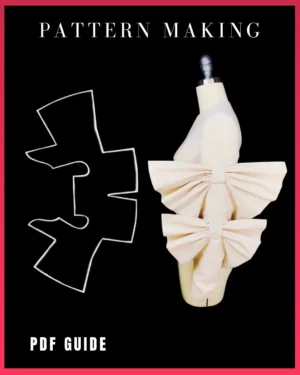 Pattern making PDF guide: How to design a sleeve with a creative bow.