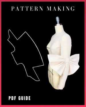 Pattern making PDF guide: How to design a sleeve with a cut-on bow.